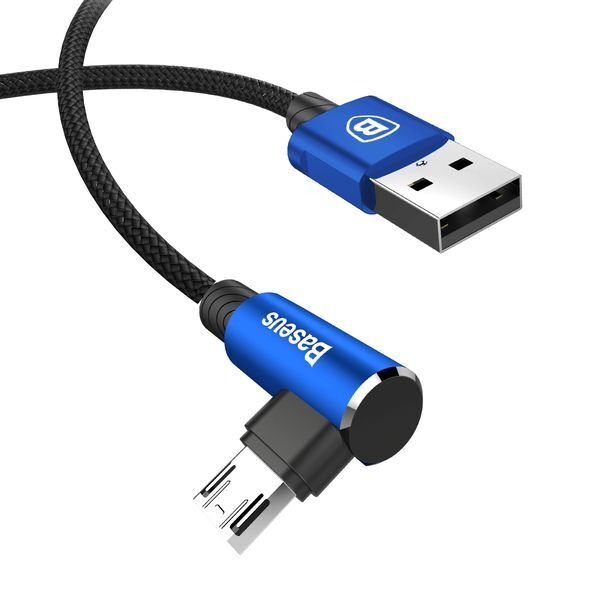 Кабель Baseus MVP Elbow Type Cable USB For Micro 1.5A 2m (Blue/Синий) - 2