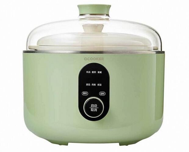 Мультиварка Qcooker Round Small Stew Electric Cooker (Green/Зеленый) 
