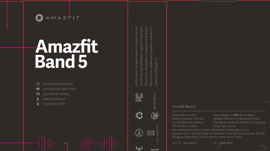 Упаковка Amazfit Band 5