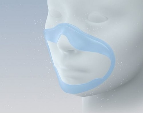 Силиконовая вставка маски Mijia Airwear Пример прилегания силиконовой вставки к лицу респиратора Airwear